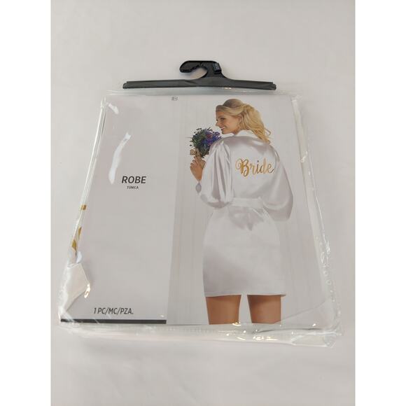 Bride's Robe White Satin Wedding Special Day Amscan One Size Fits Most - Picture 1 of 3